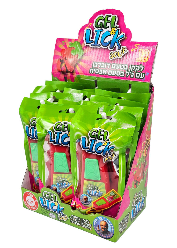 לקקן וג'ל בטעם אבטיח דובדבן דיספליי