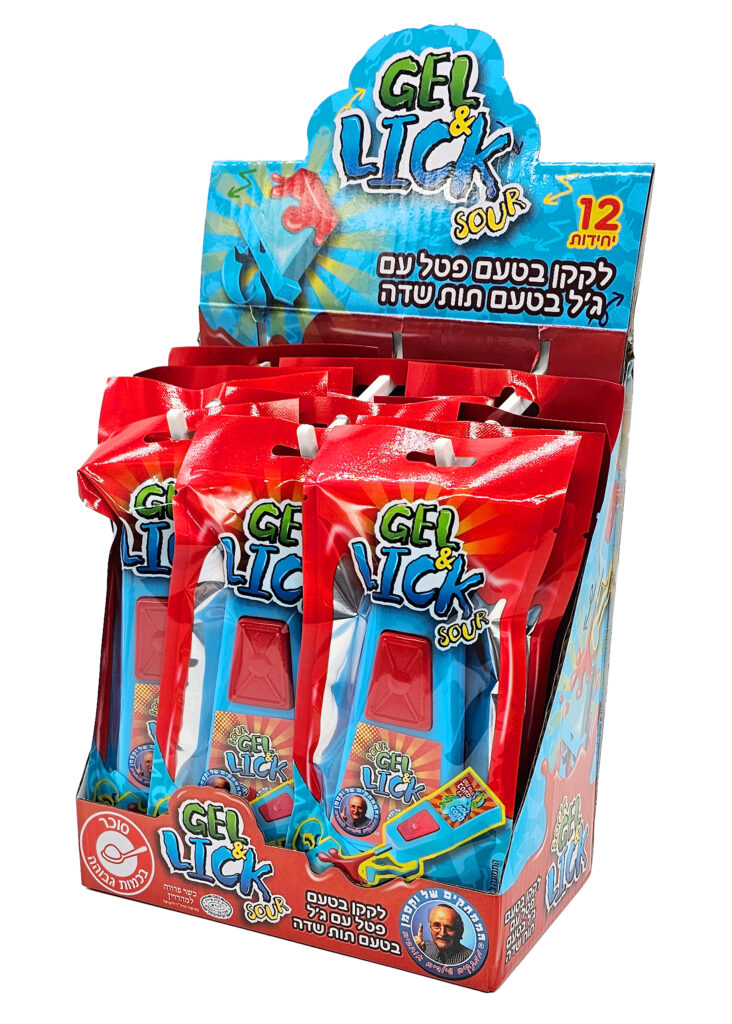 לקקן וג'ל בטעם פטל תות שדה דיספליי